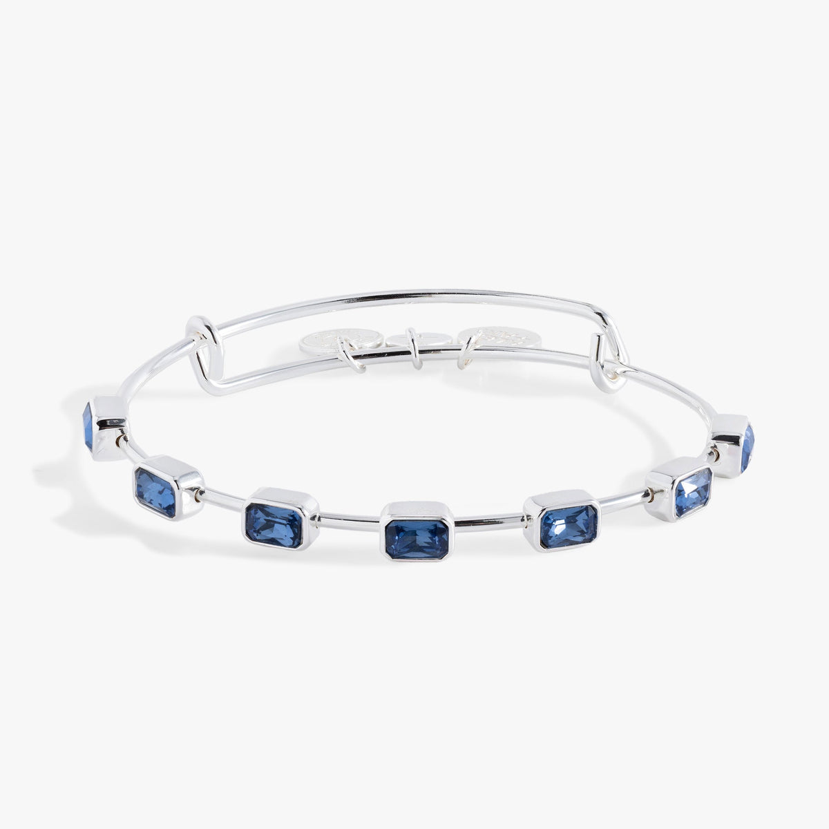 Alex and Ani September Birthstone Emerald Cut Bangle