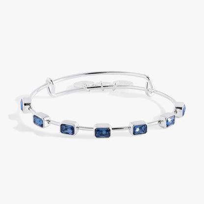 Alex and Ani September Birthstone Emerald Cut Bangle