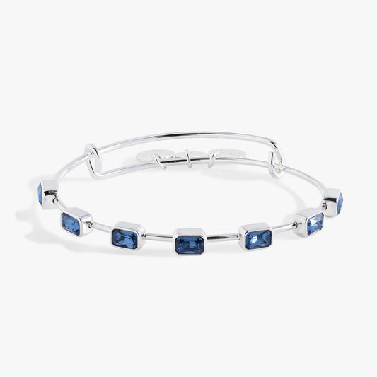 Alex and Ani September Birthstone Emerald Cut Bangle
