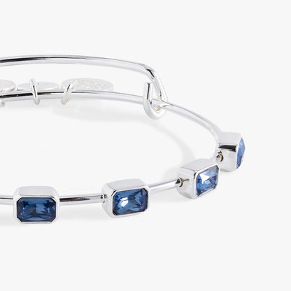 Alex and Ani September Birthstone Emerald Cut Bangle