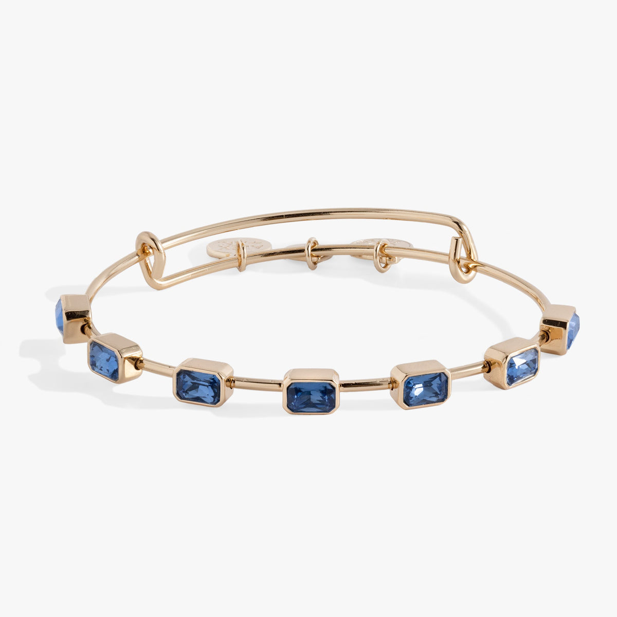 Alex and Ani September Birthstone Emerald Cut Bangle