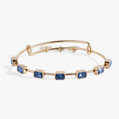 Alex and Ani September Birthstone Emerald Cut Bangle