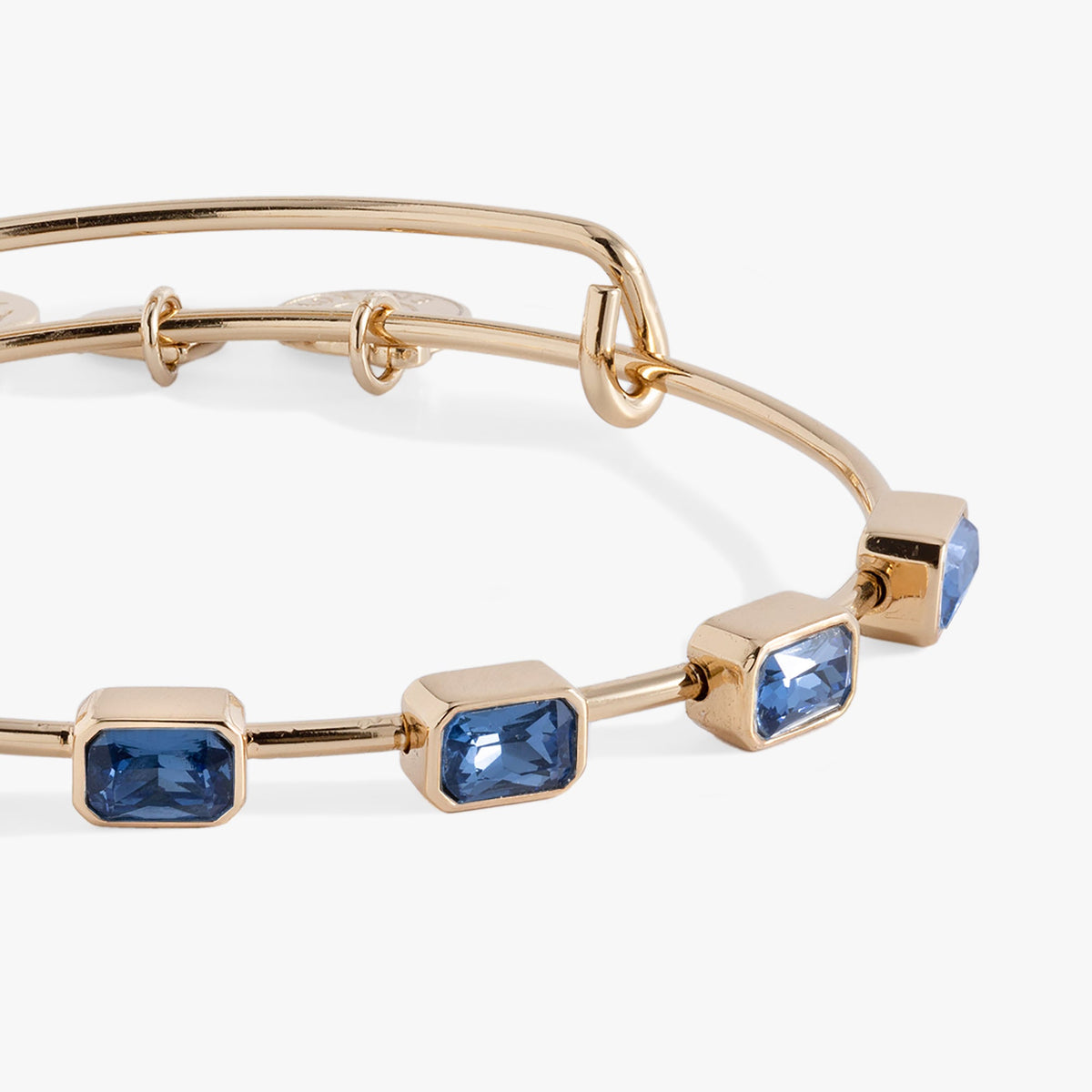 Alex and Ani September Birthstone Emerald Cut Bangle