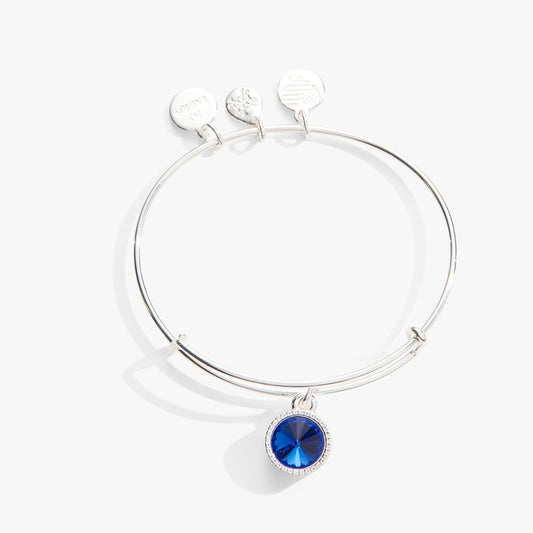 Alex and Ani Sapphire September Birthstone Charm Bangle