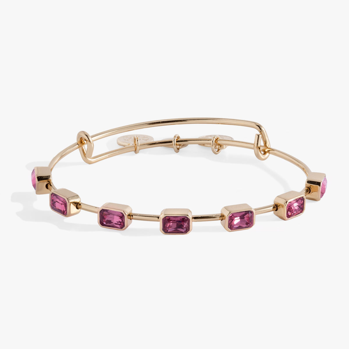 Alex and Ani October Birthstone Emerald Cut Bangle