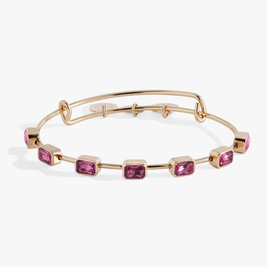 Alex and Ani October Birthstone Emerald Cut Bangle