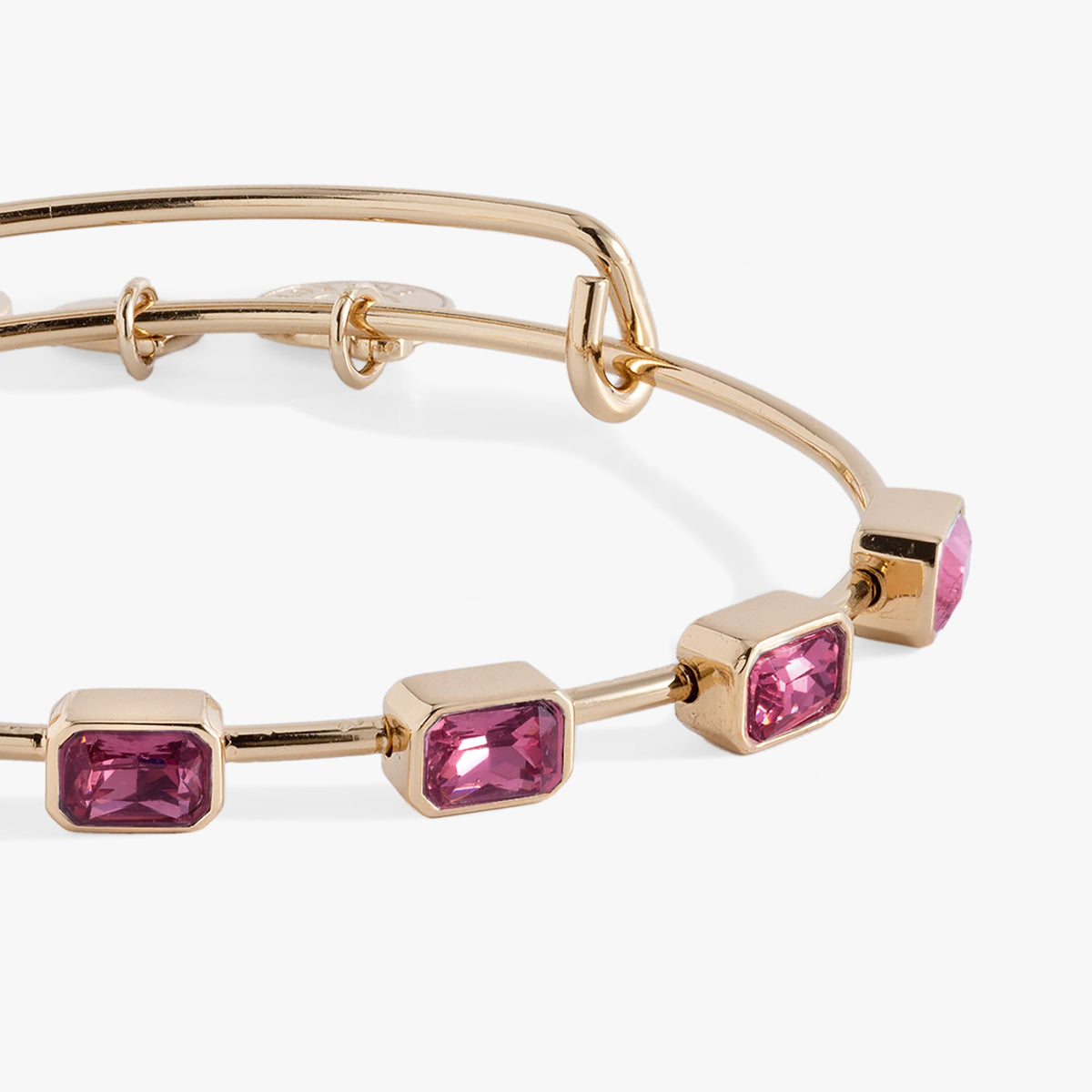 Alex and Ani October Birthstone Emerald Cut Bangle