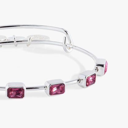 Alex and Ani October Birthstone Emerald Cut Bangle