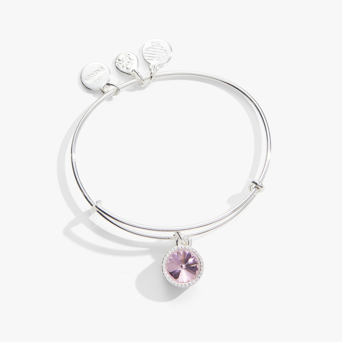Alex and Ani Rose October Birthstone Charm Bangle