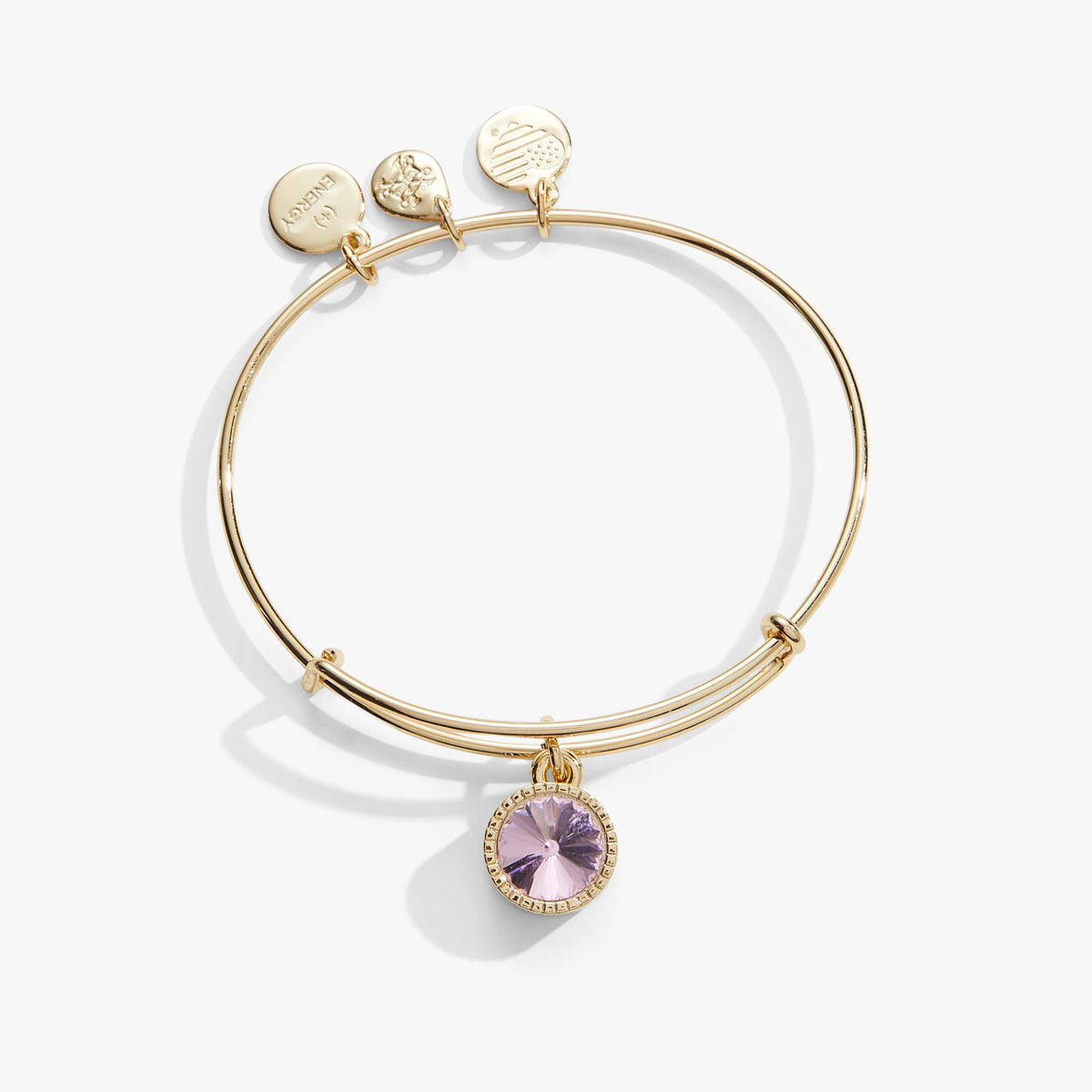 Alex and Ani Rose October Birthstone Charm Bangle