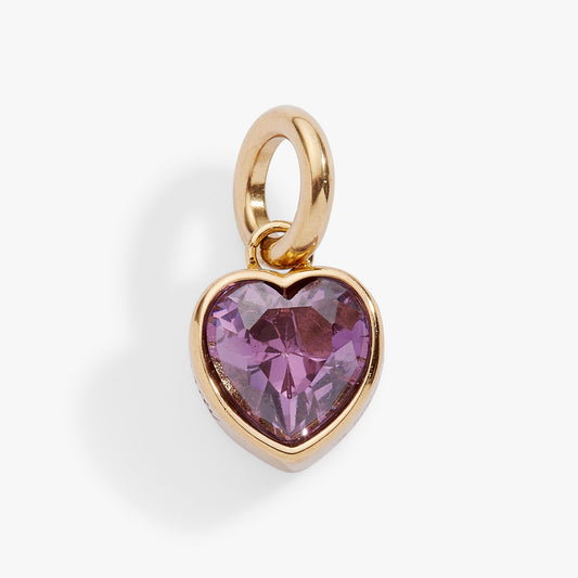 Alex and Ani Clarity' Heart Birthstone Charm-FEB