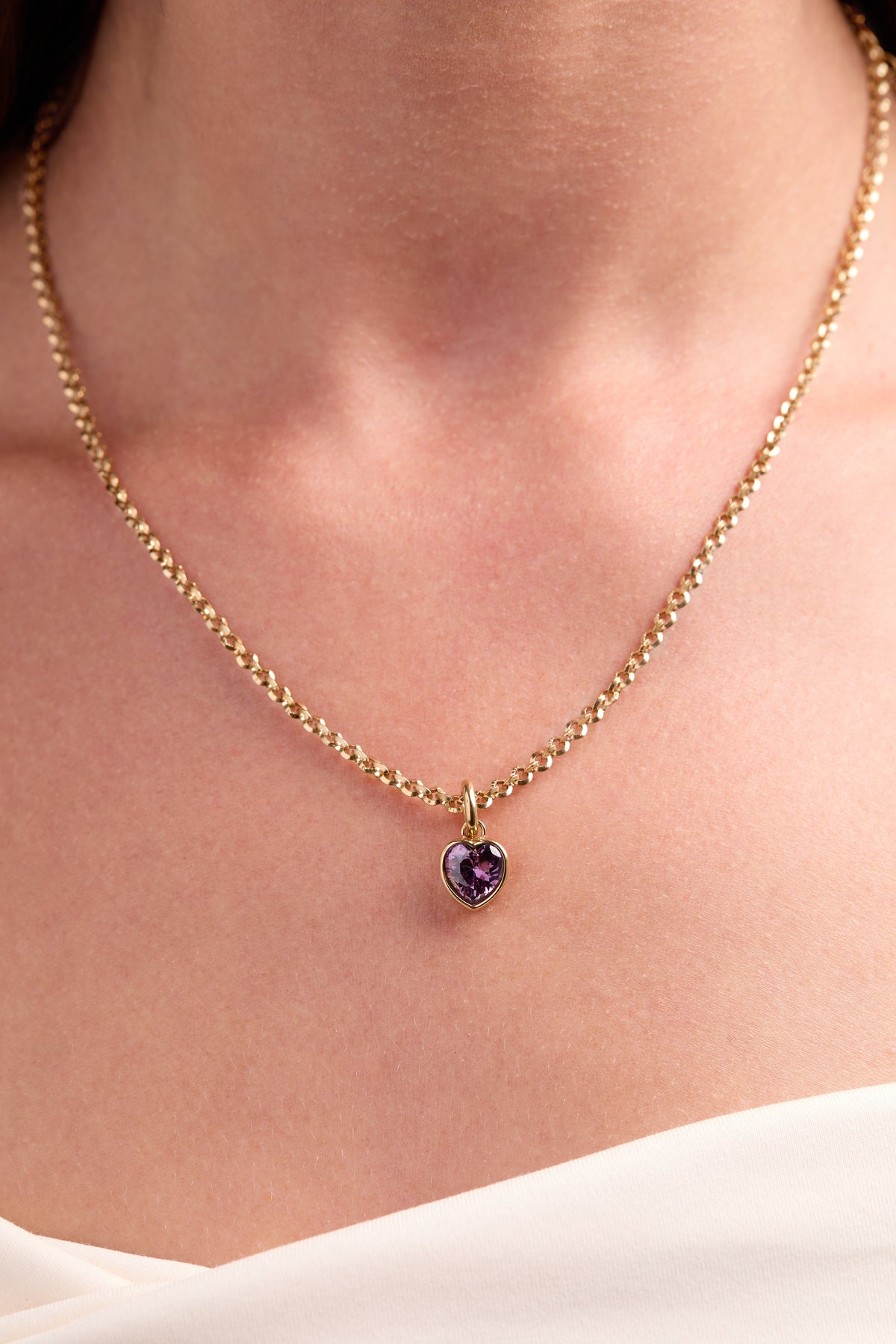 Alex and Ani Clarity' Heart Birthstone Charm-FEB