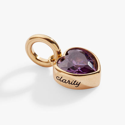 Alex and Ani Clarity' Heart Birthstone Charm-FEB
