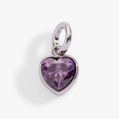 Alex and Ani Clarity' Heart Birthstone Charm-FEB