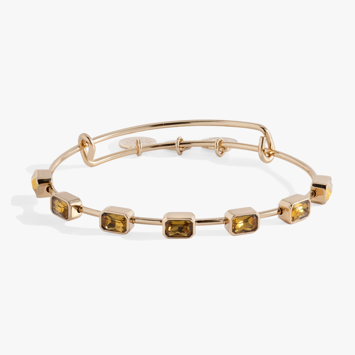 Alex and Ani November Birthstone Emerald Cut Bangle