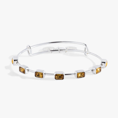 Alex and Ani November Birthstone Emerald Cut Bangle