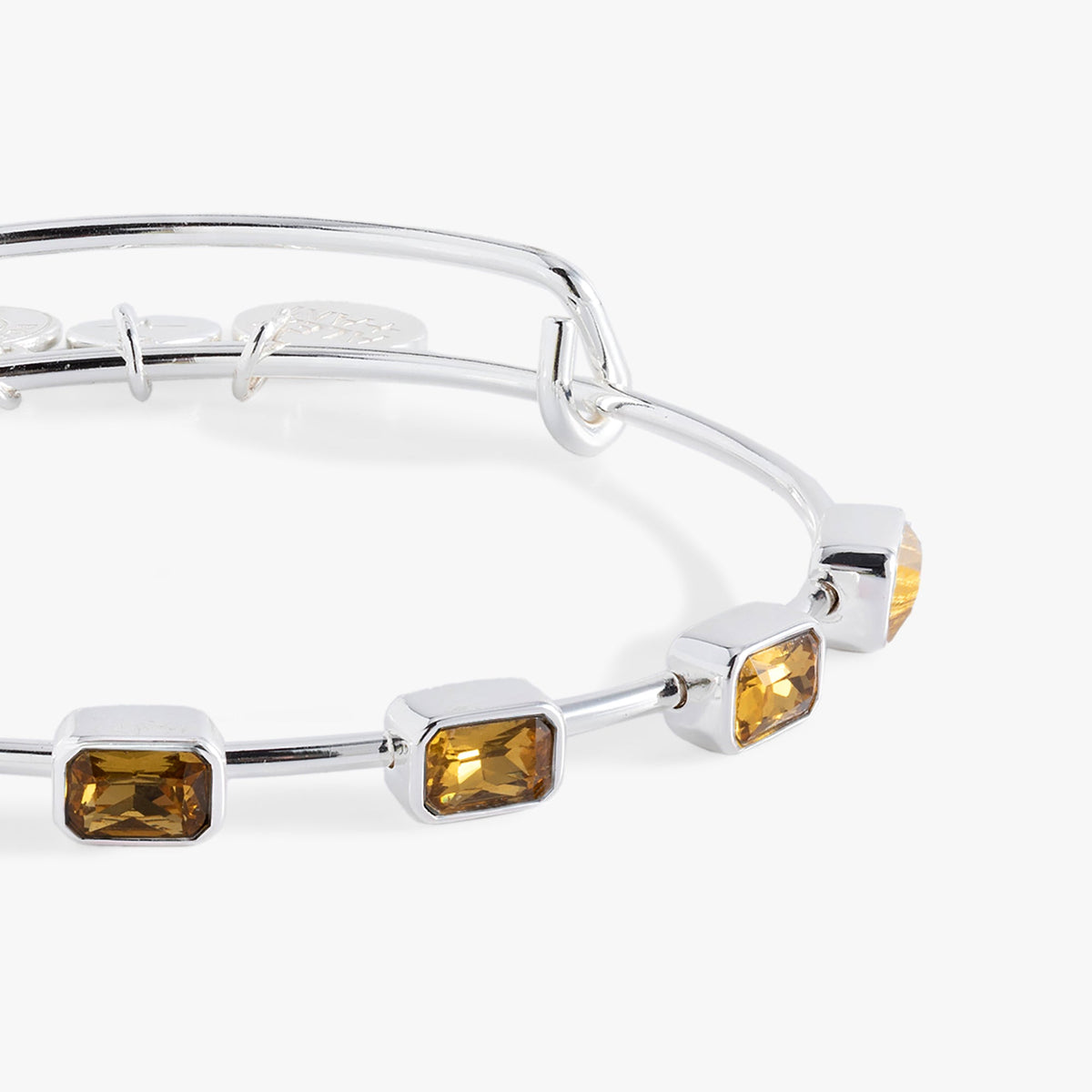 Alex and Ani November Birthstone Emerald Cut Bangle
