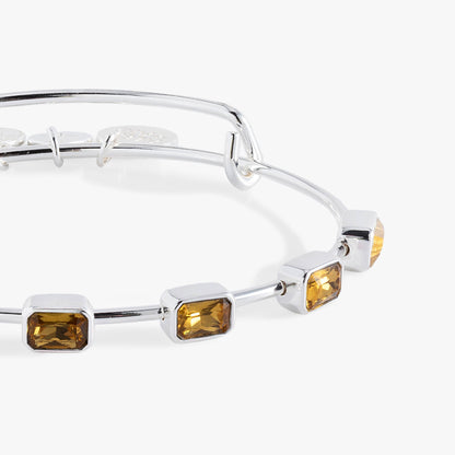Alex and Ani November Birthstone Emerald Cut Bangle