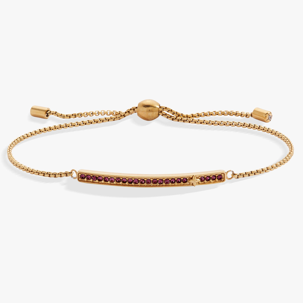 Alex and Ani Birthstone Pave Bolo - February