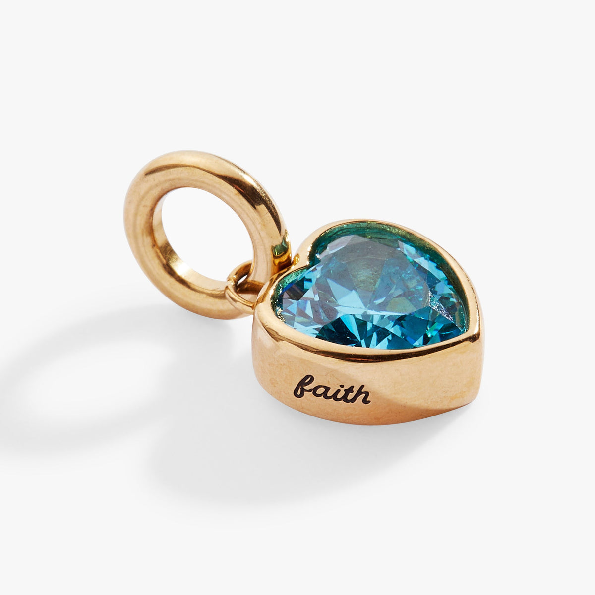 Alex and Ani Faith' Heart Birthstone Charm-MARCH