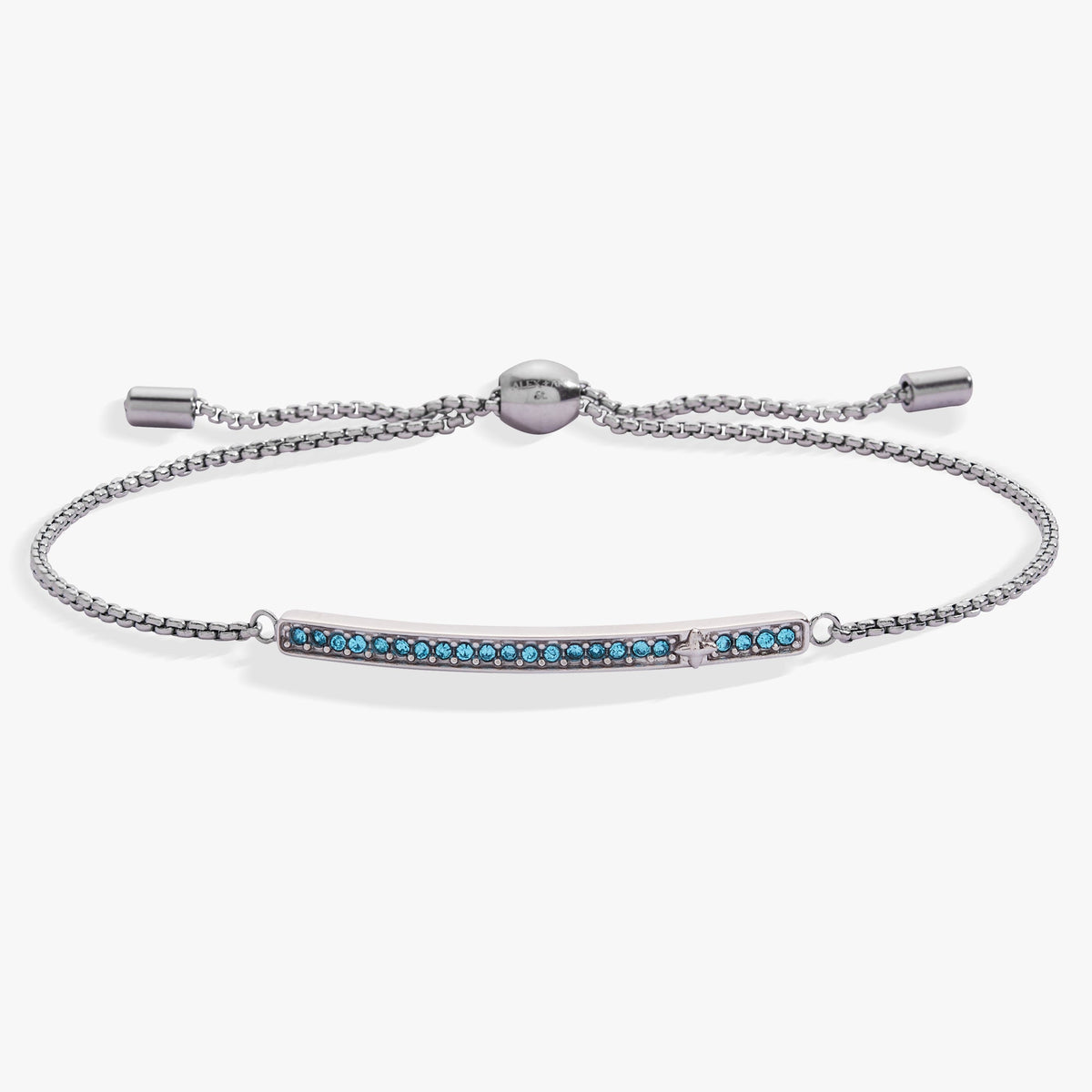 Alex and Ani Birthstone Pave Bolo - March