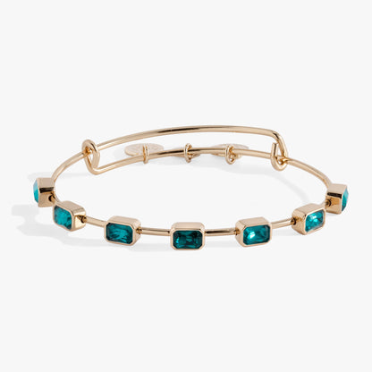 Alex and Ani December Birthstone Emerald Cut Bangle