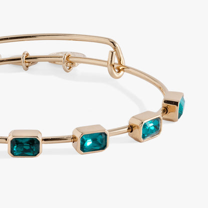 Alex and Ani December Birthstone Emerald Cut Bangle
