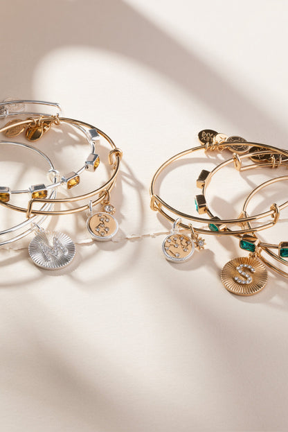 Alex and Ani December Birthstone Emerald Cut Bangle