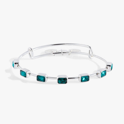 Alex and Ani December Birthstone Emerald Cut Bangle