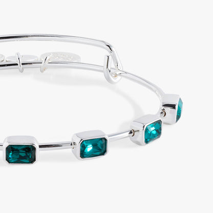 Alex and Ani December Birthstone Emerald Cut Bangle