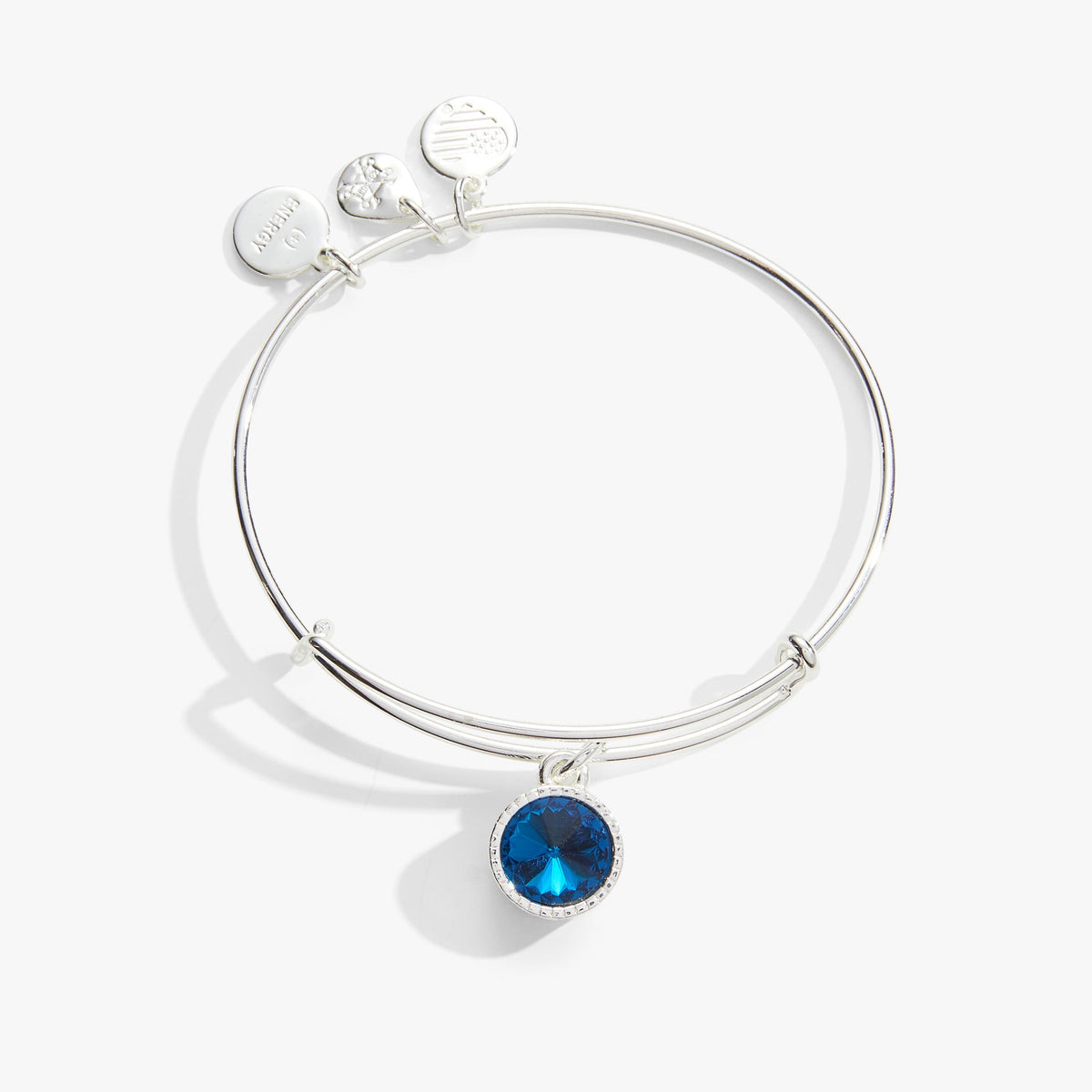 Alex and Ani Blue Zircon December Birthstone Charm Bangle