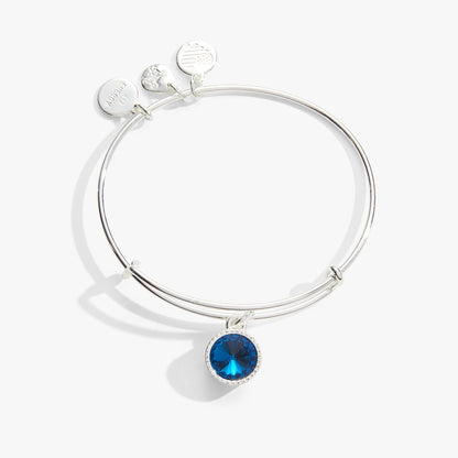 Alex and Ani Blue Zircon December Birthstone Charm Bangle
