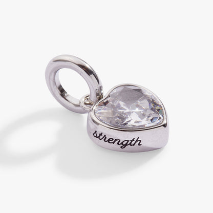 Alex and Ani Strength' Heart Birthstone Charm-APRIL