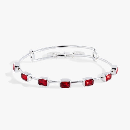 Alex and Ani January Birthstone Emerald Cut Bangle