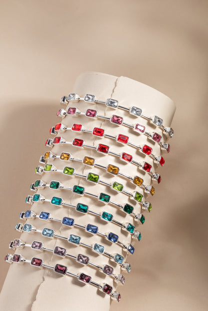 Alex and Ani January Birthstone Emerald Cut Bangle