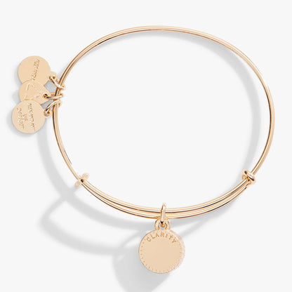 Alex and Ani Clear Crystal April Birthstone Charm Bangle