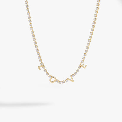 Alex and Ani Love Tennis Necklace