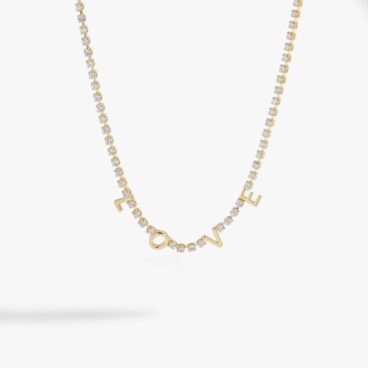 Alex and Ani Love Tennis Necklace