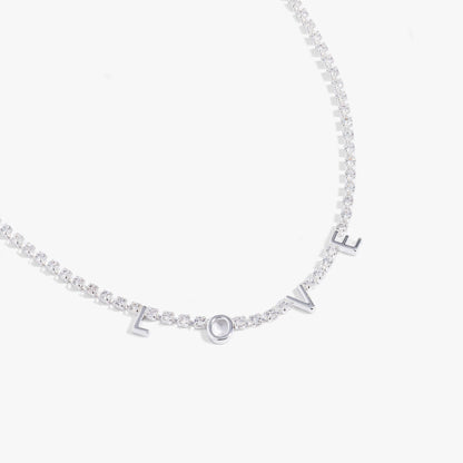Alex and Ani Love Tennis Necklace
