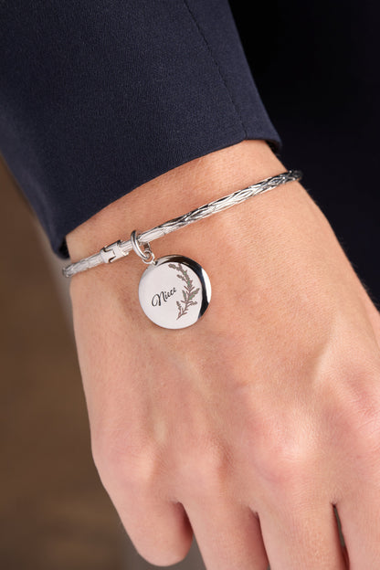 Alex and Ani Niece Lavender Disc Charm