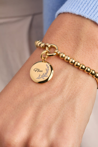 Alex and Ani Niece Lavender Disc Charm