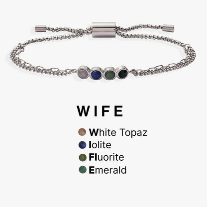 Alex and Ani Wife Acrostic Bolo