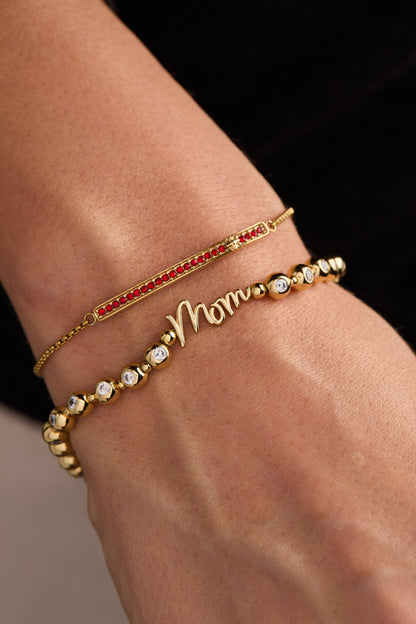 Alex and Ani Mom Elongated Crystal Stretch Bracelet