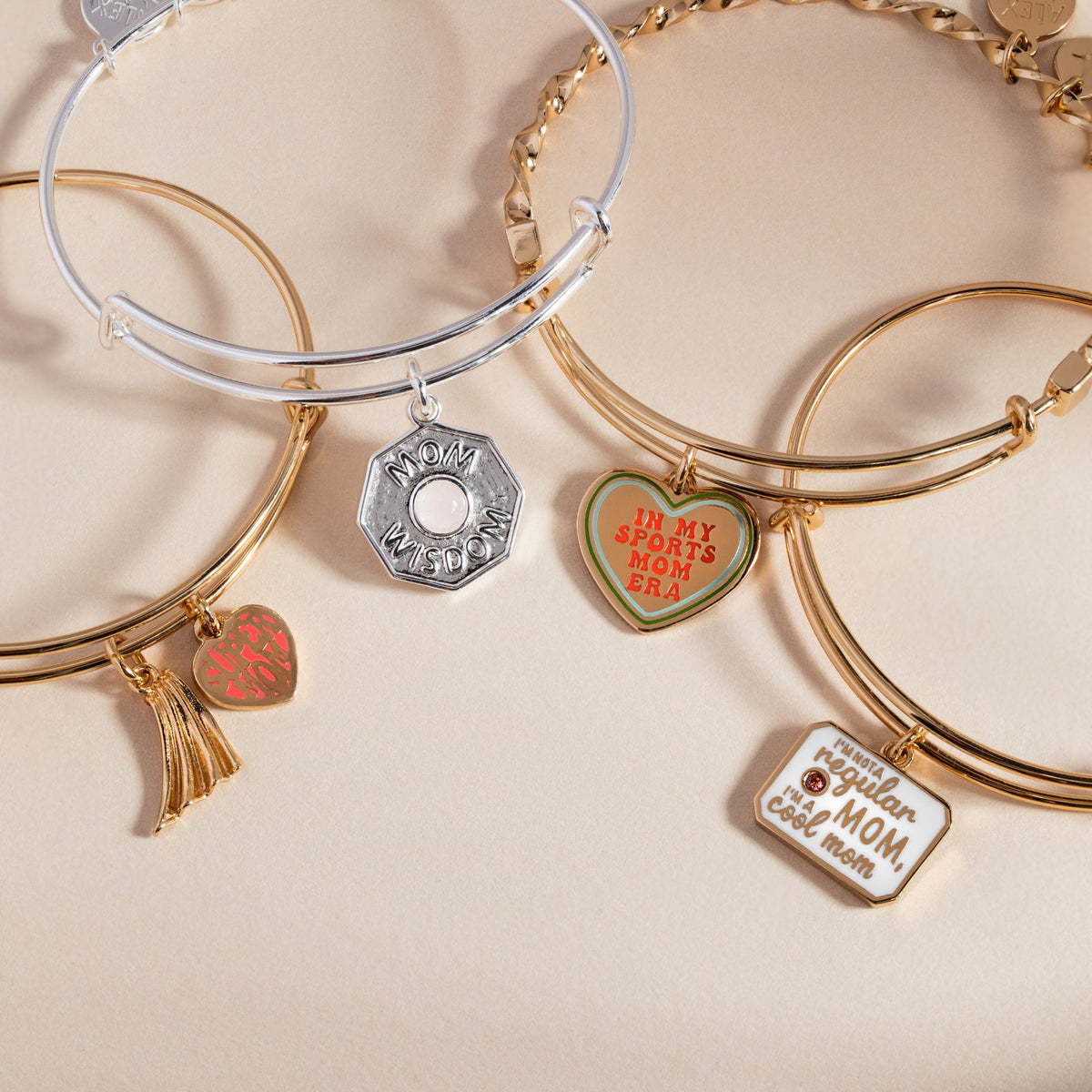 Alex and Ani “I’m Not a Regular Mom, I’m a Cool Mom” Charm Bangle