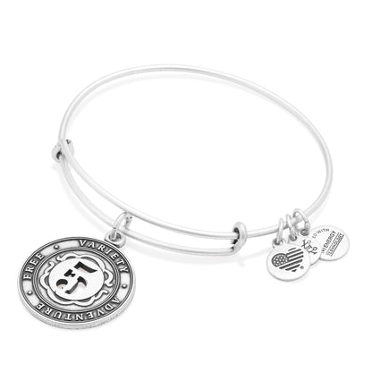 Alex and Ani Number 5 Charm Bangle Bracelet