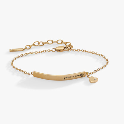 Alex and Ani “You Are Worthy” Inline Bracelet