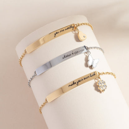 Alex and Ani “You Are Worthy” Inline Bracelet