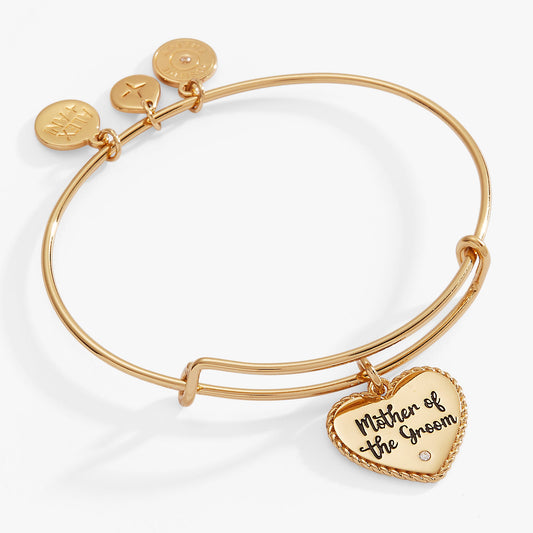 Alex and Ani Mother of the Groom Heart Bangle – Meaningful Wedding Gift for Mom