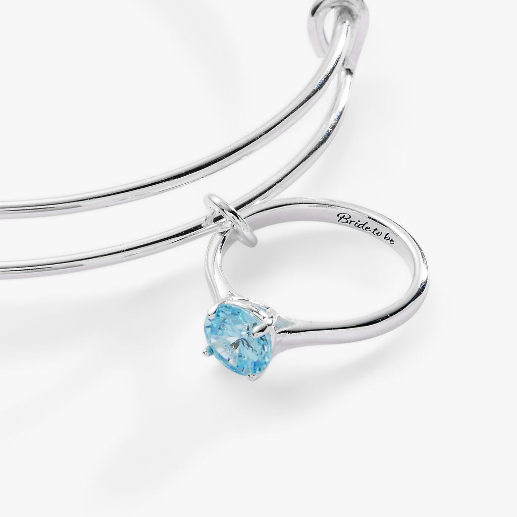 Alex and Ani Bride-to-Be Charm Bangle Bracelet – Engagement or Bridal Shower Gift