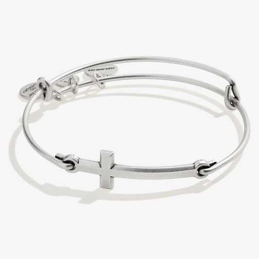 Alex and Ani Spiritual Armor Cross Inline Charm Bangle